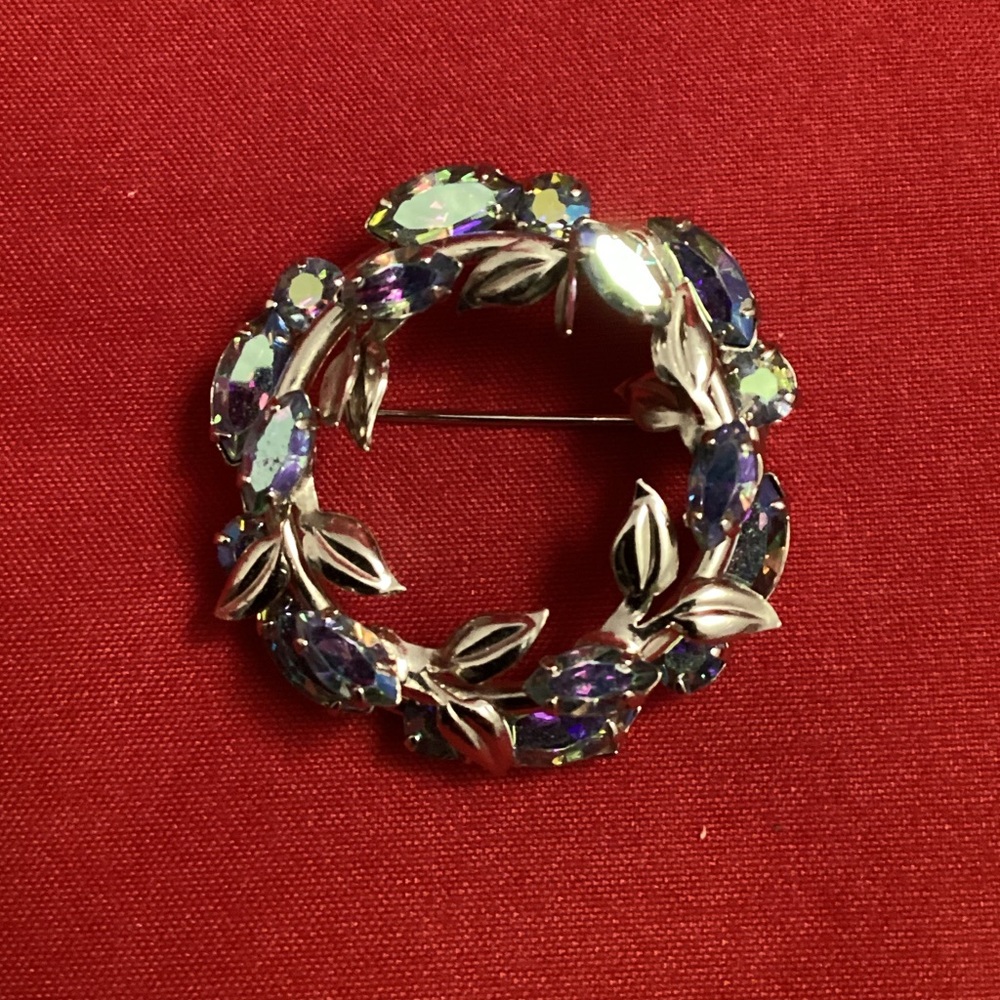 Jay Kel Original Aurora Borealis Rhinestones brooch
